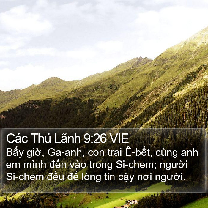 Các Thủ Lãnh 9:26 VIE Bible Study