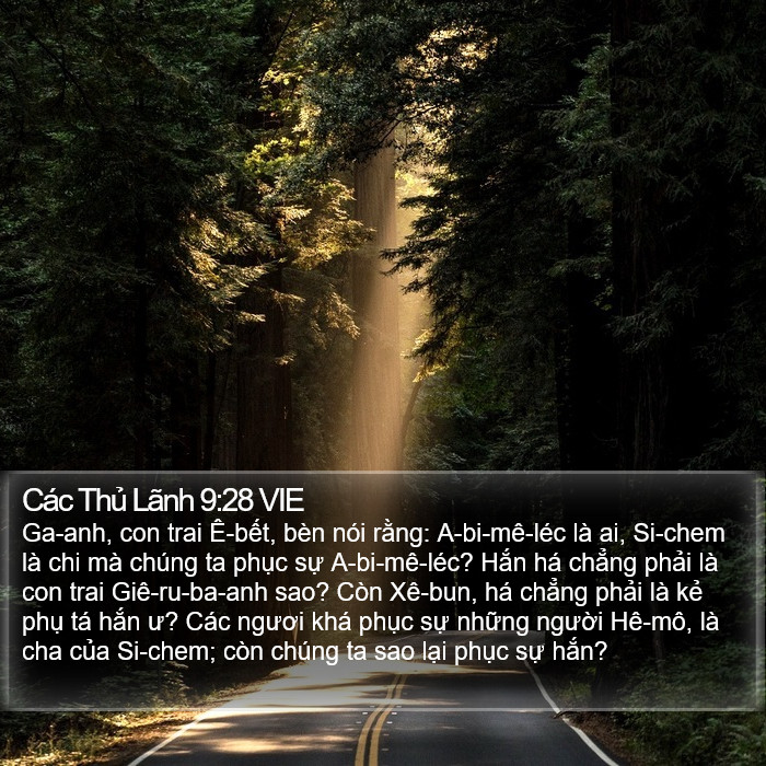 Các Thủ Lãnh 9:28 VIE Bible Study