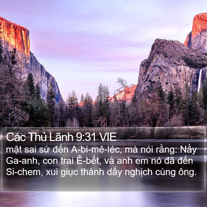 Các Thủ Lãnh 9:31 VIE Bible Study