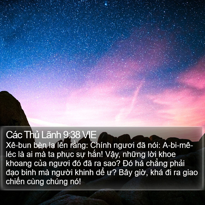 Các Thủ Lãnh 9:38 VIE Bible Study
