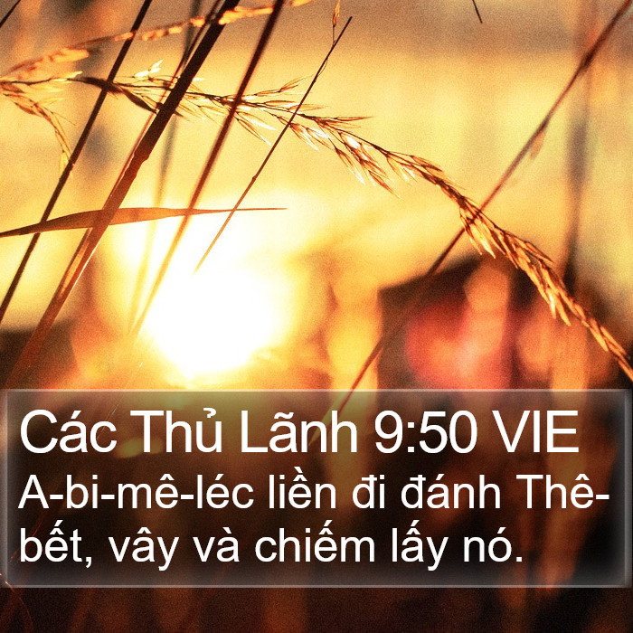 Các Thủ Lãnh 9:50 VIE Bible Study