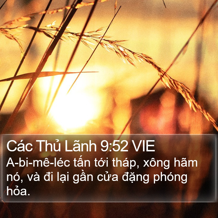 Các Thủ Lãnh 9:52 VIE Bible Study