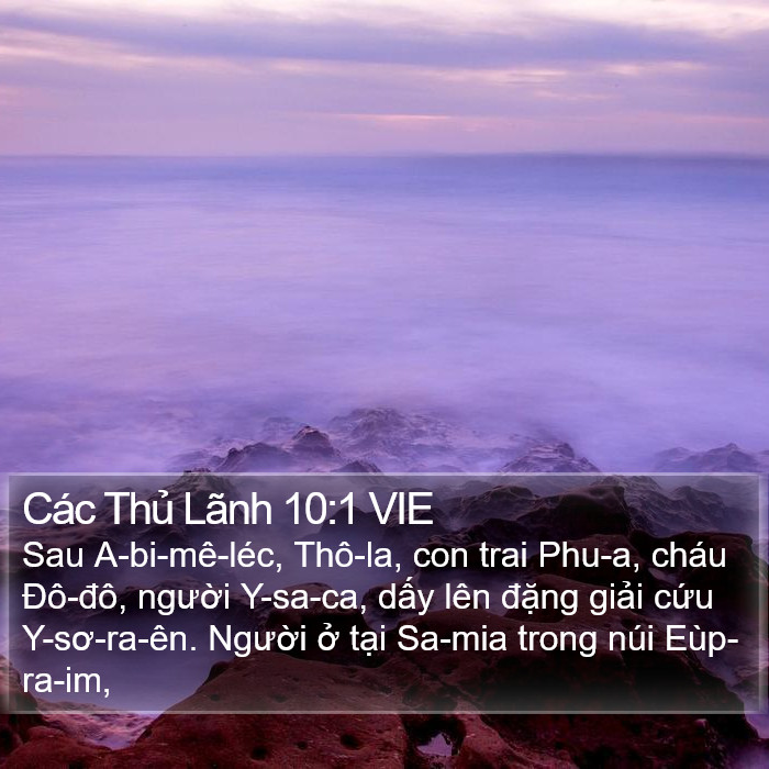 Các Thủ Lãnh 10:1 VIE Bible Study