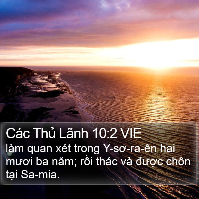 Các Thủ Lãnh 10:2 VIE Bible Study