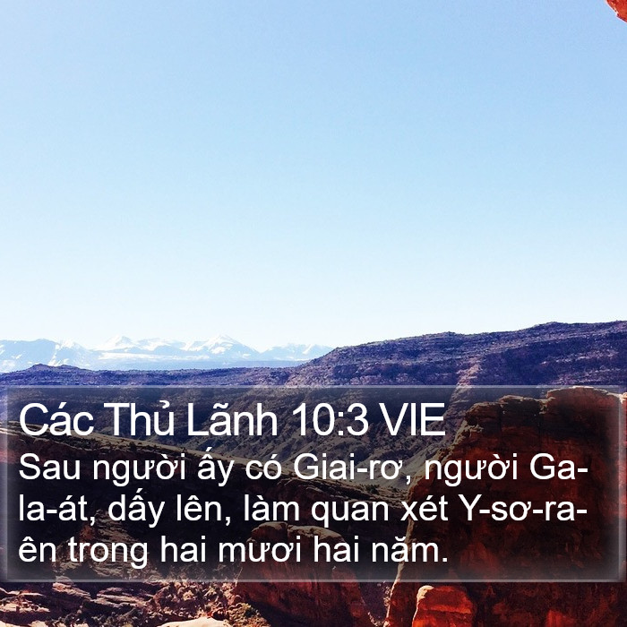 Các Thủ Lãnh 10:3 VIE Bible Study