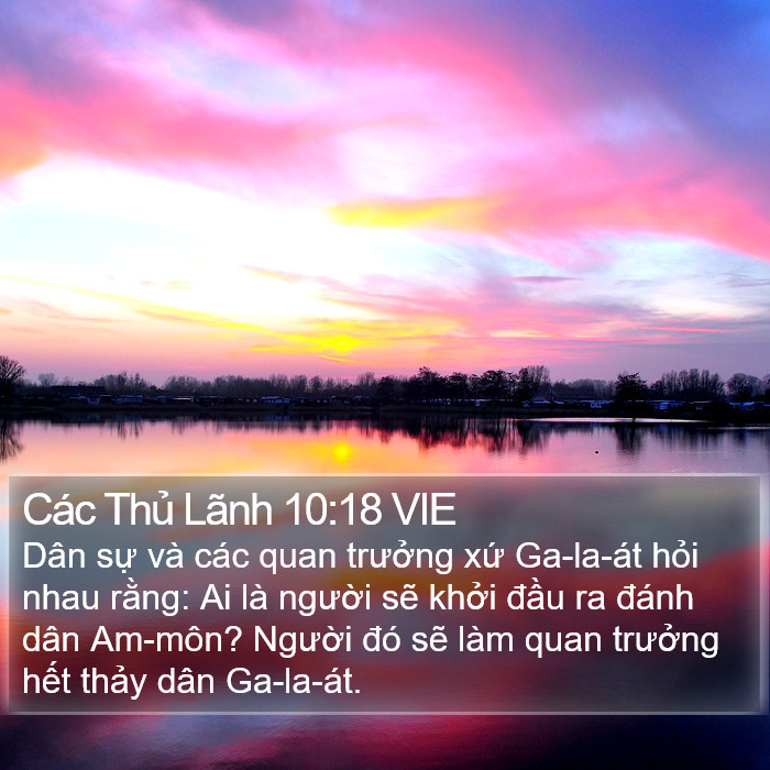 Các Thủ Lãnh 10:18 VIE Bible Study