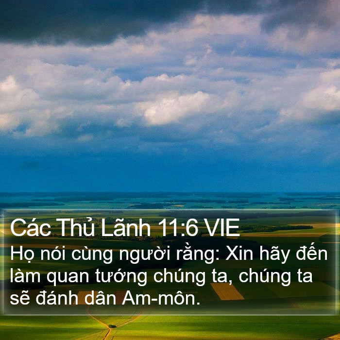 Các Thủ Lãnh 11:6 VIE Bible Study