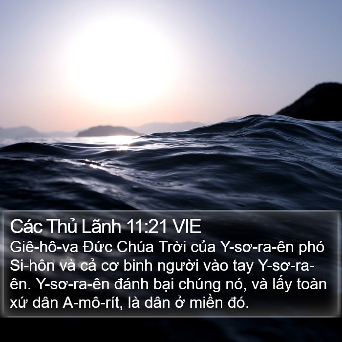 Các Thủ Lãnh 11:21 VIE Bible Study