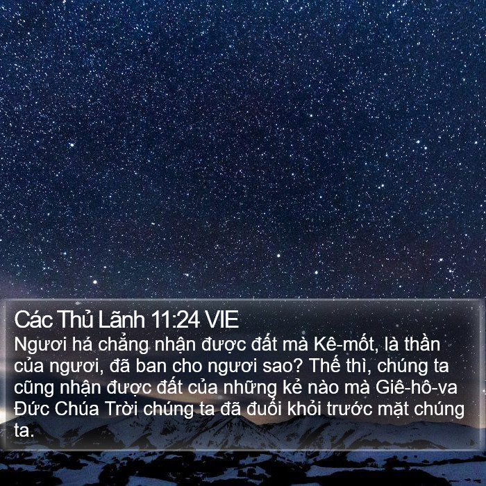 Các Thủ Lãnh 11:24 VIE Bible Study