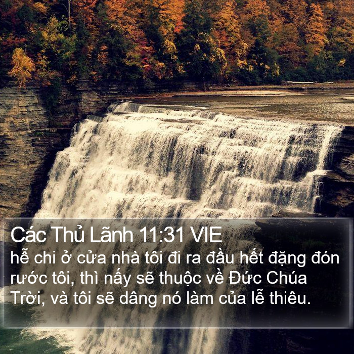 Các Thủ Lãnh 11:31 VIE Bible Study