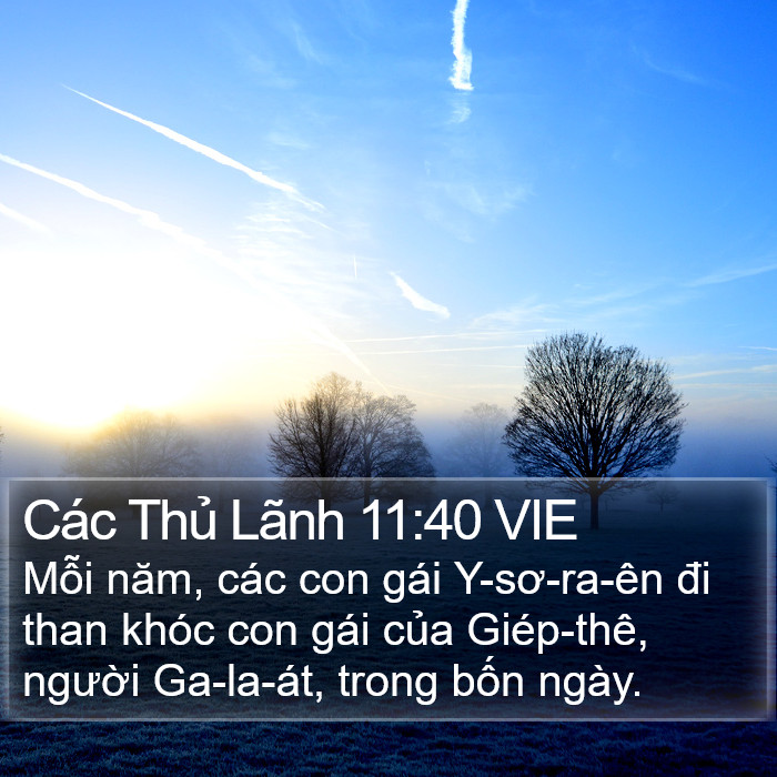 Các Thủ Lãnh 11:40 VIE Bible Study