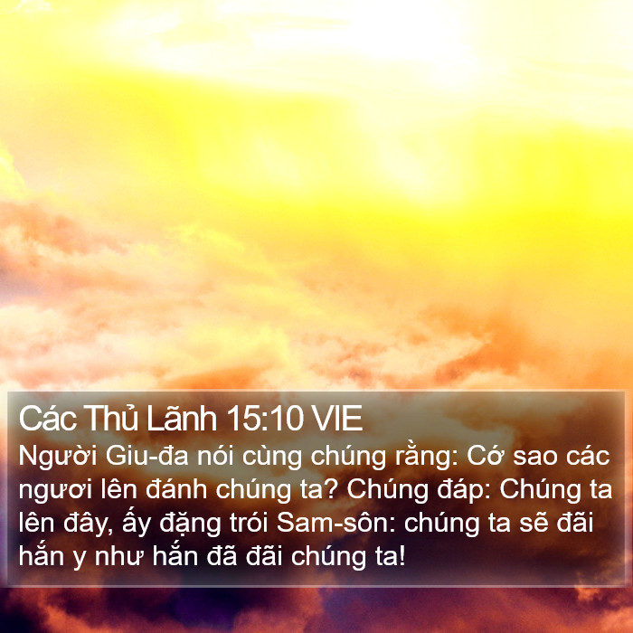 Các Thủ Lãnh 15:10 VIE Bible Study