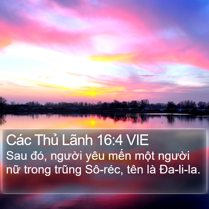 Các Thủ Lãnh 16:4 VIE Bible Study