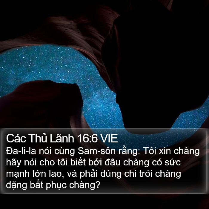 Các Thủ Lãnh 16:6 VIE Bible Study