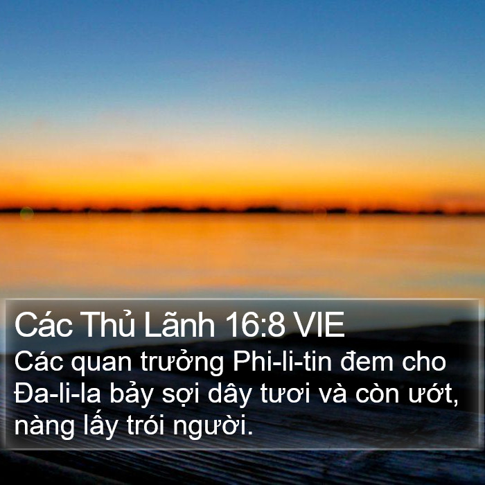 Các Thủ Lãnh 16:8 VIE Bible Study
