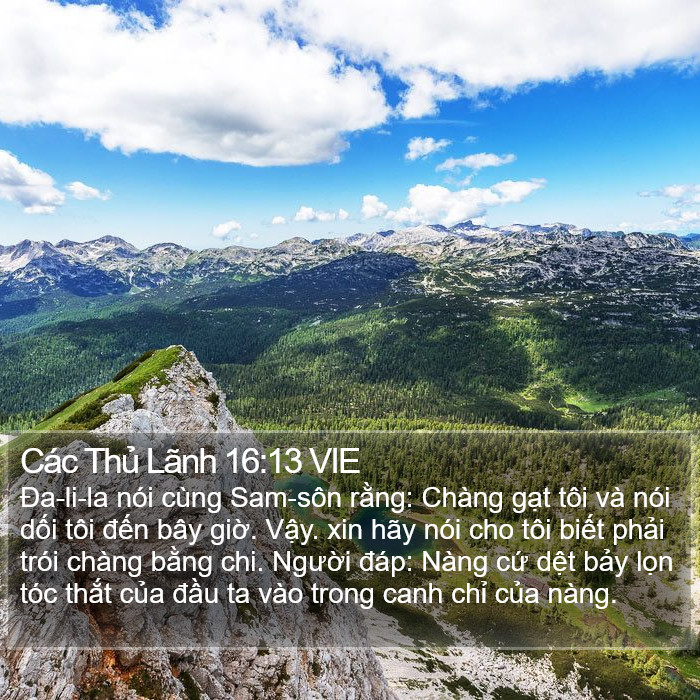 Các Thủ Lãnh 16:13 VIE Bible Study