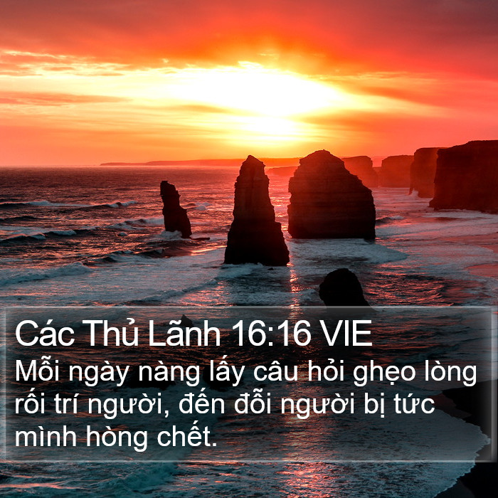 Các Thủ Lãnh 16:16 VIE Bible Study