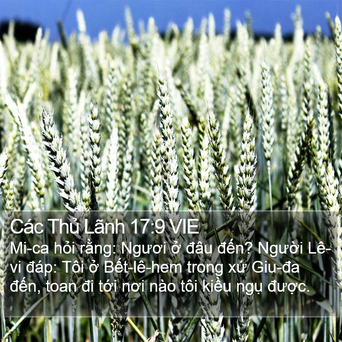 Các Thủ Lãnh 17:9 VIE Bible Study