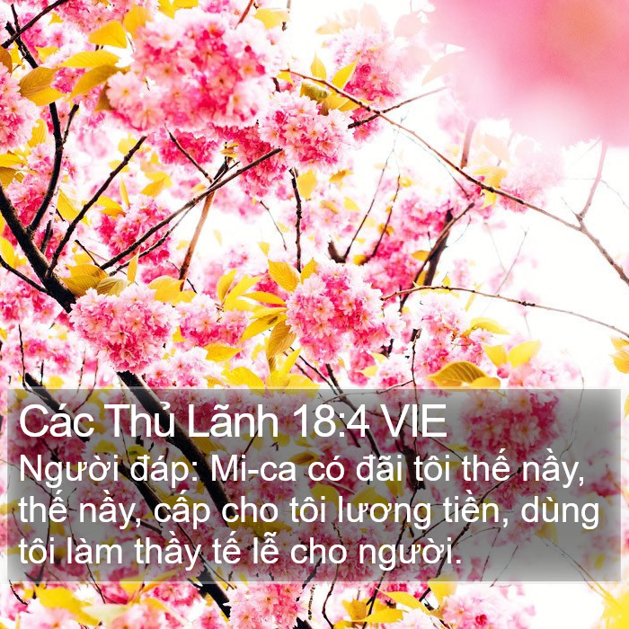 Các Thủ Lãnh 18:4 VIE Bible Study
