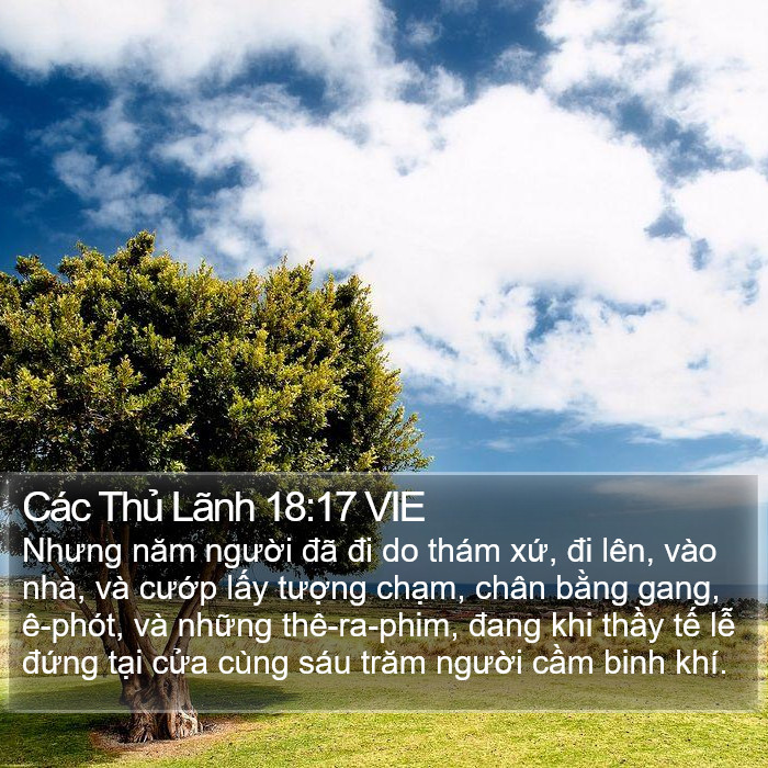 Các Thủ Lãnh 18:17 VIE Bible Study