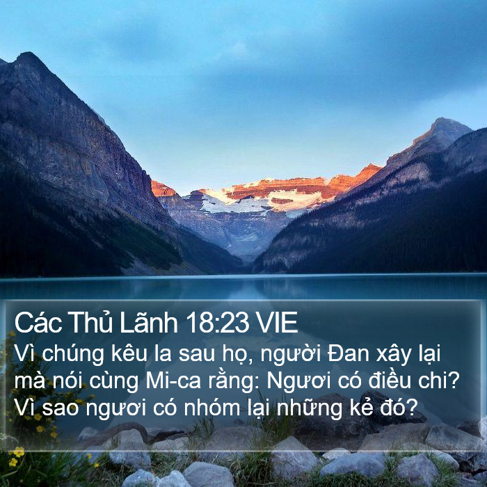 Các Thủ Lãnh 18:23 VIE Bible Study