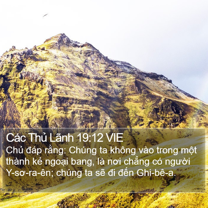 Các Thủ Lãnh 19:12 VIE Bible Study