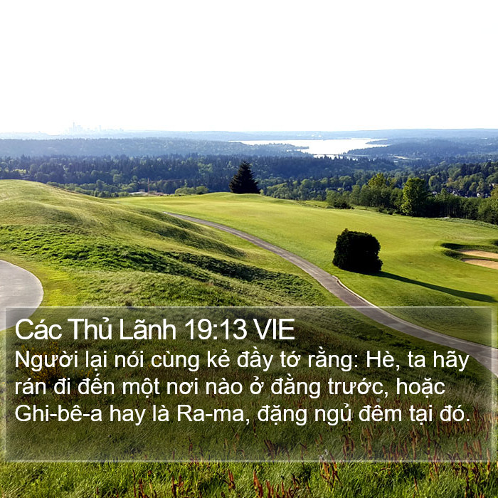 Các Thủ Lãnh 19:13 VIE Bible Study