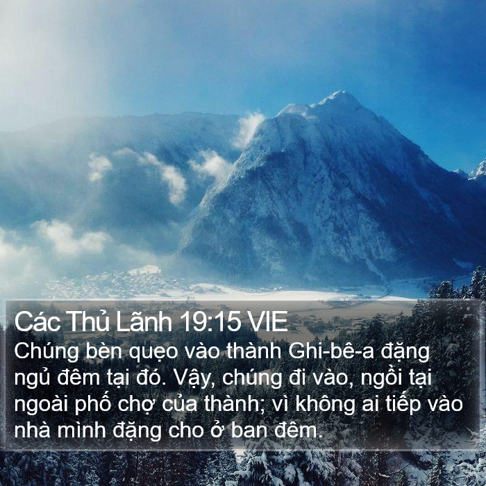 Các Thủ Lãnh 19:15 VIE Bible Study