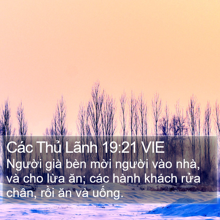 Các Thủ Lãnh 19:21 VIE Bible Study