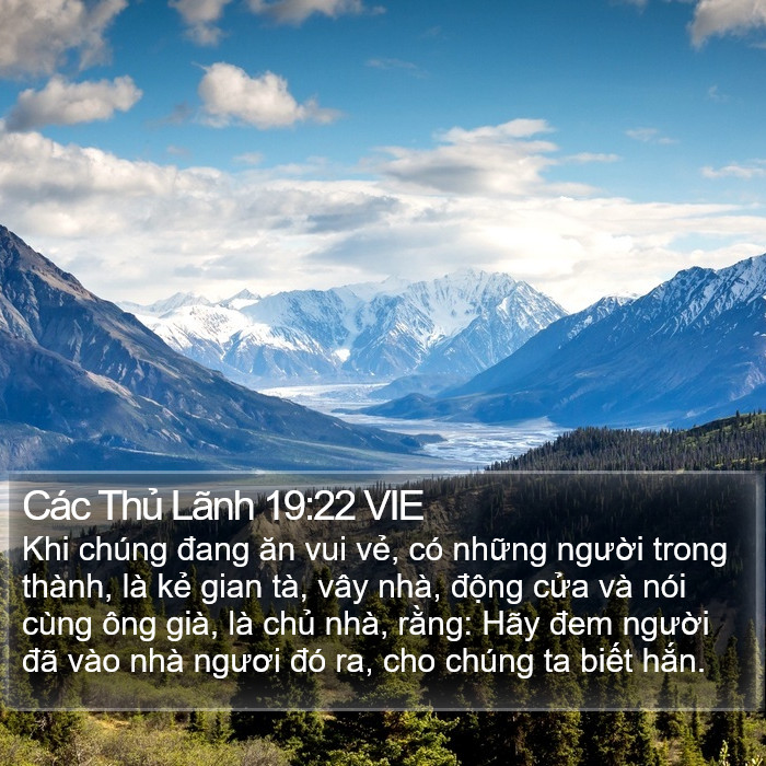 Các Thủ Lãnh 19:22 VIE Bible Study