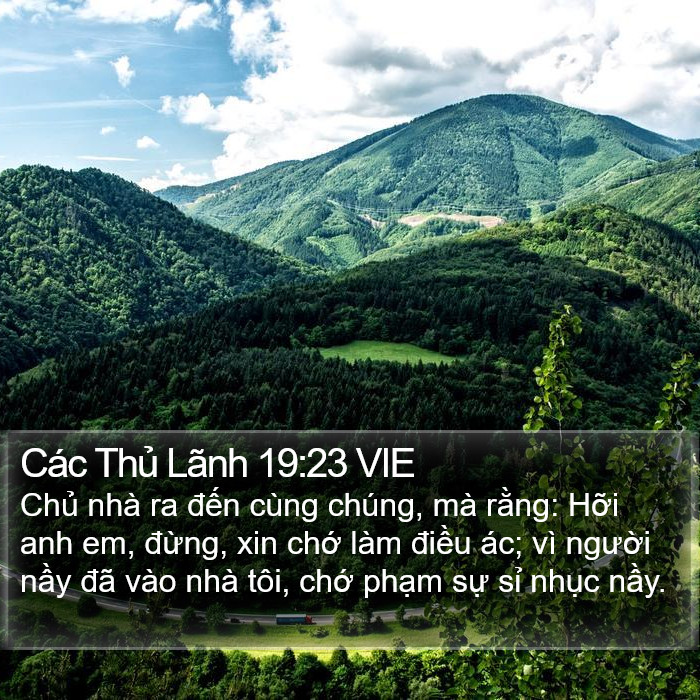 Các Thủ Lãnh 19:23 VIE Bible Study