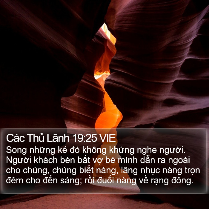 Các Thủ Lãnh 19:25 VIE Bible Study