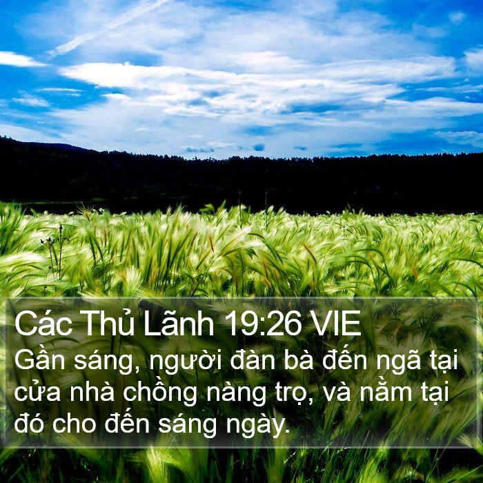 Các Thủ Lãnh 19:26 VIE Bible Study