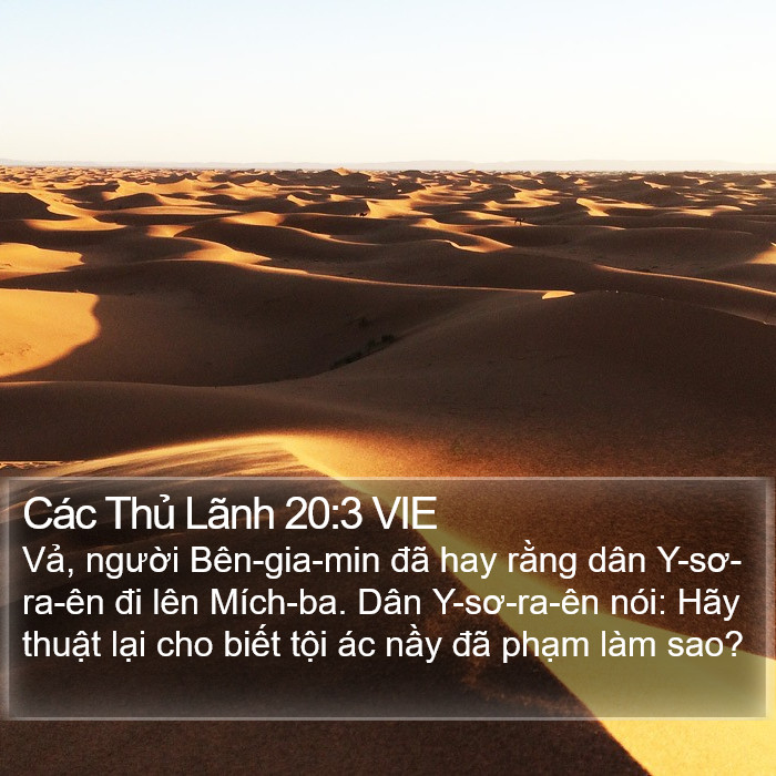 Các Thủ Lãnh 20:3 VIE Bible Study