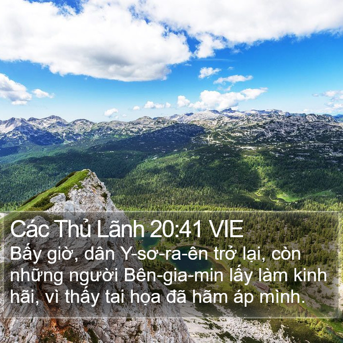 Các Thủ Lãnh 20:41 VIE Bible Study