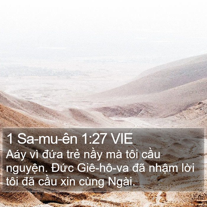 1 Sa-mu-ên 1:27 VIE Bible Study