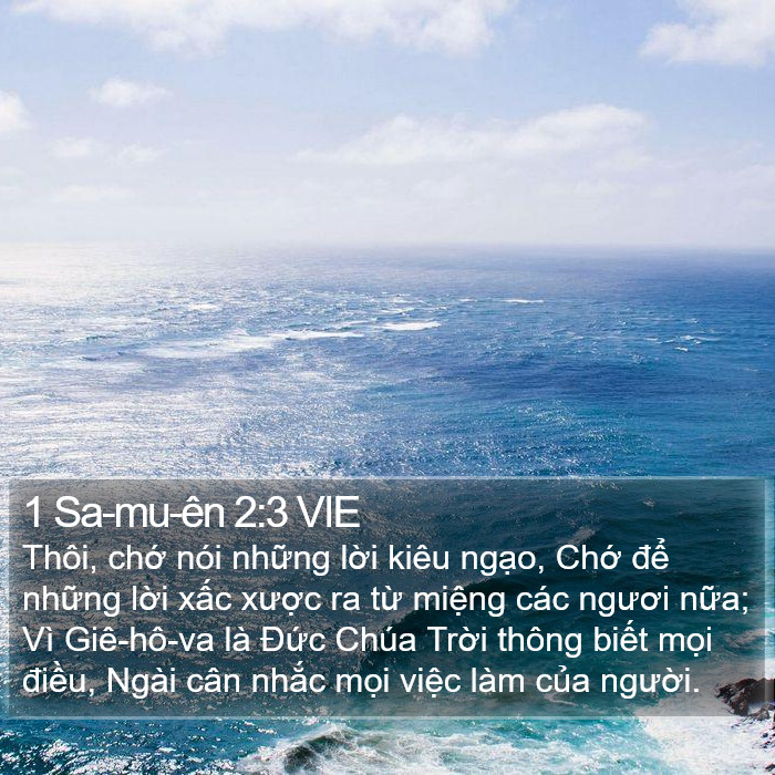 1 Sa-mu-ên 2:3 VIE Bible Study