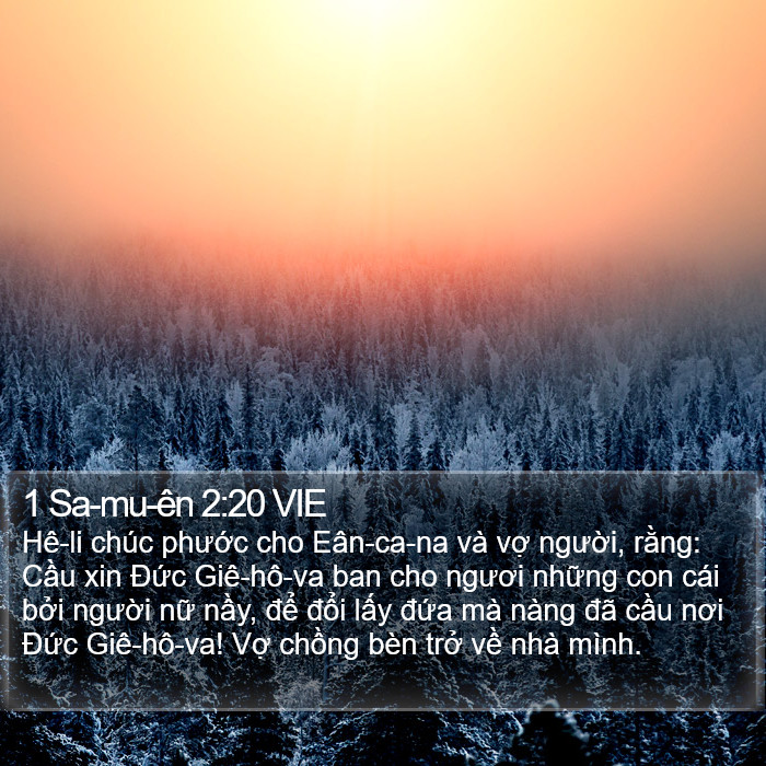 1 Sa-mu-ên 2:20 VIE Bible Study