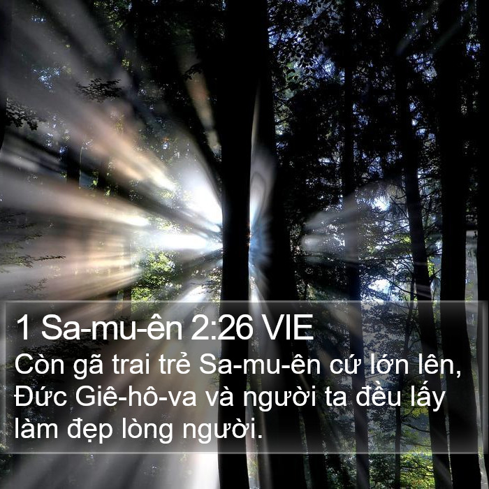 1 Sa-mu-ên 2:26 VIE Bible Study
