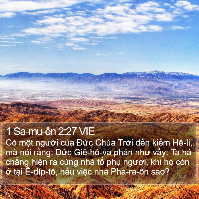 1 Sa-mu-ên 2:27 VIE Bible Study