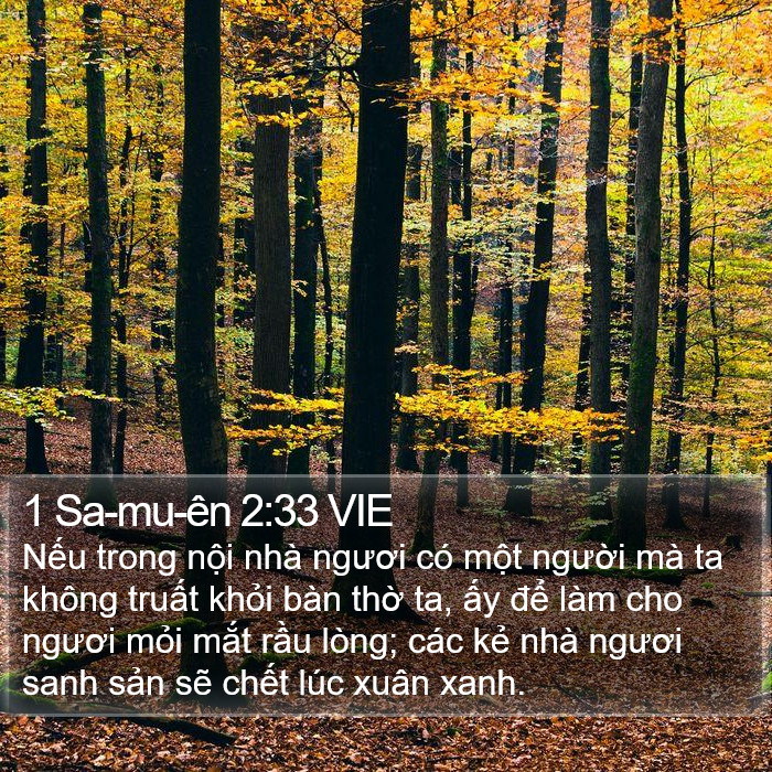 1 Sa-mu-ên 2:33 VIE Bible Study