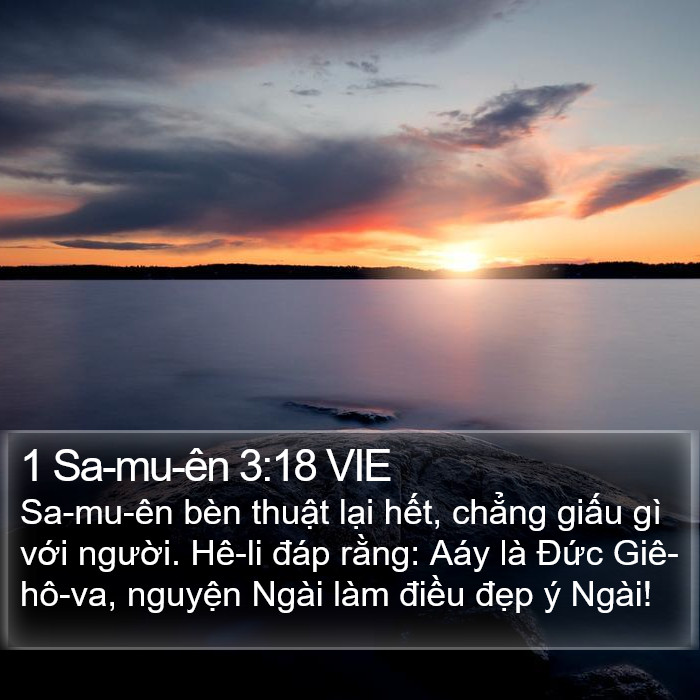 1 Sa-mu-ên 3:18 VIE Bible Study