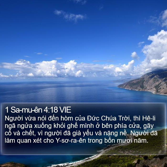 1 Sa-mu-ên 4:18 VIE Bible Study