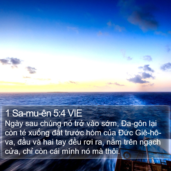 1 Sa-mu-ên 5:4 VIE Bible Study