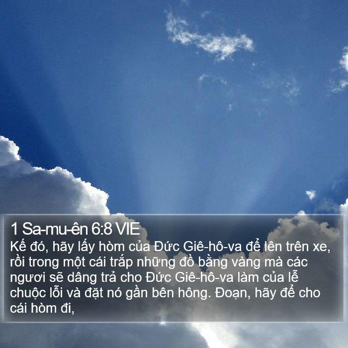 1 Sa-mu-ên 6:8 VIE Bible Study