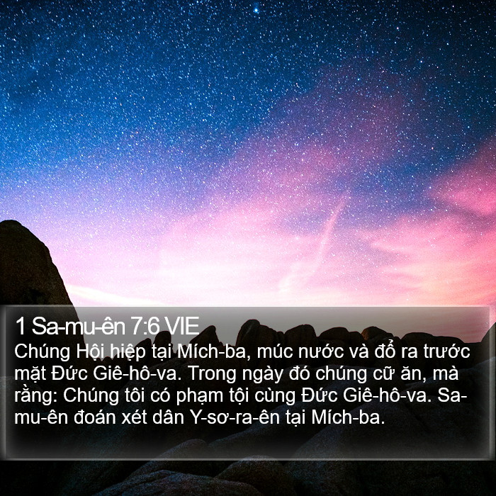 1 Sa-mu-ên 7:6 VIE Bible Study