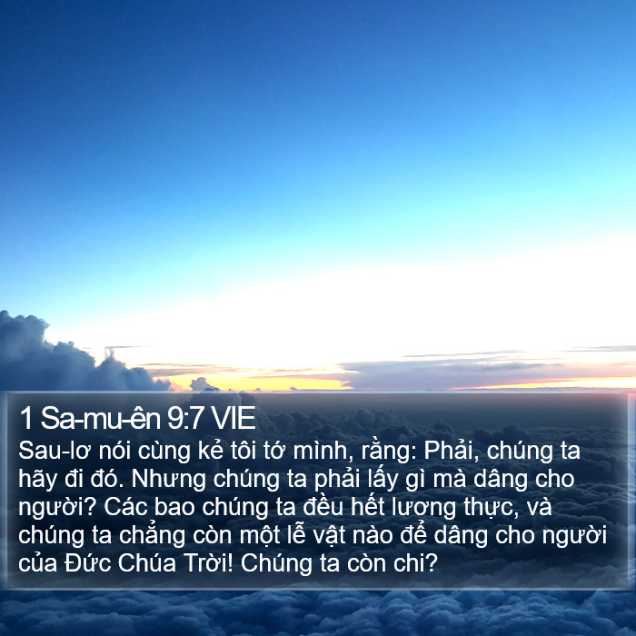 1 Sa-mu-ên 9:7 VIE Bible Study
