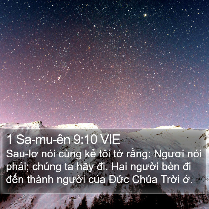 1 Sa-mu-ên 9:10 VIE Bible Study