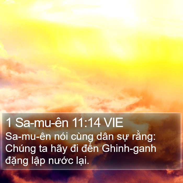 1 Sa-mu-ên 11:14 VIE Bible Study