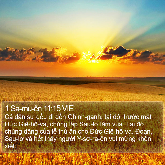 1 Sa-mu-ên 11:15 VIE Bible Study